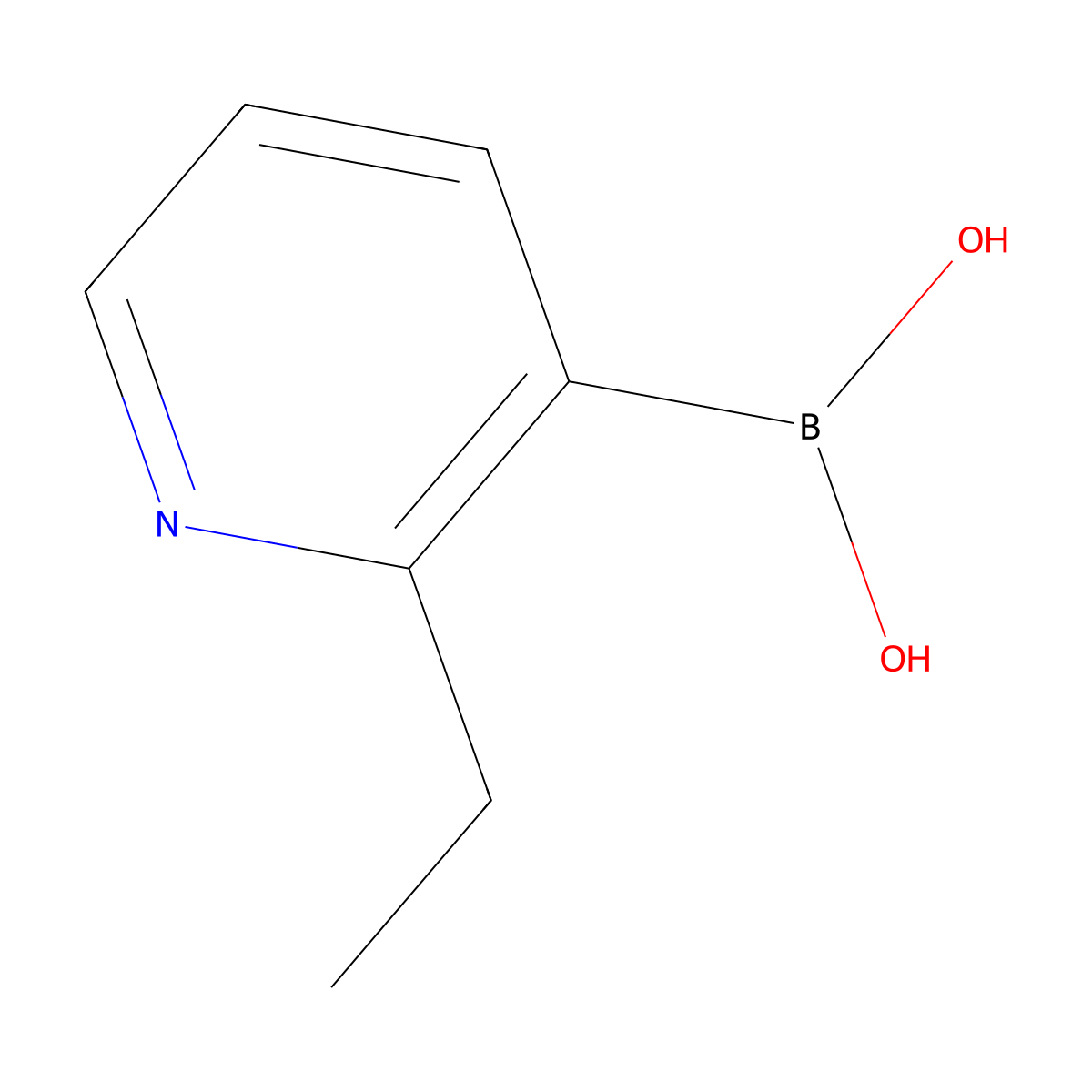 (2-Ethylpyridin-3-yl)boronic acid molecular structure, CAS 1310384-02-1