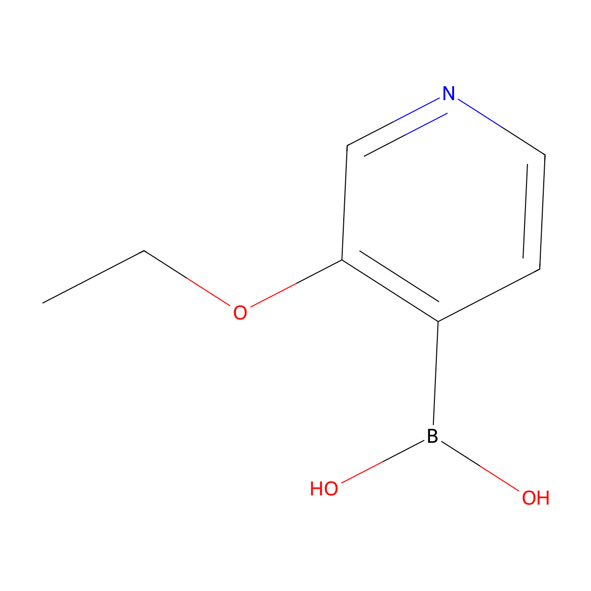 (3-Ethoxypyridin-4-yl)boronic acid molecular structure, CAS 1310384-04-3
