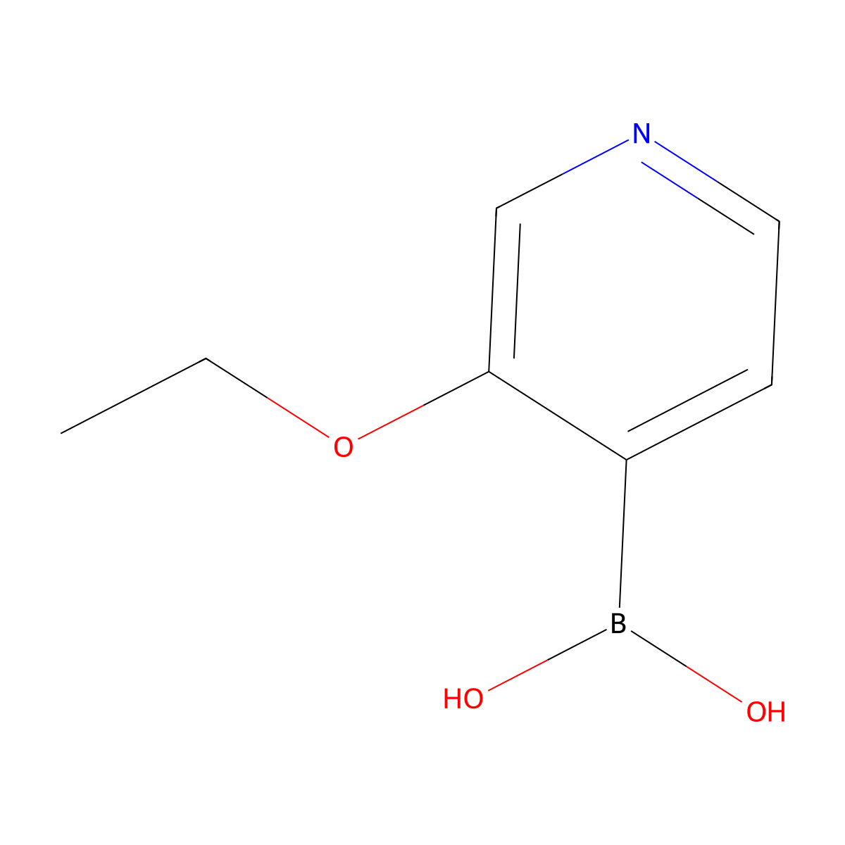 (3-Ethoxypyridin-4-yl)boronic acid molecular structure, CAS 1310384-04-3