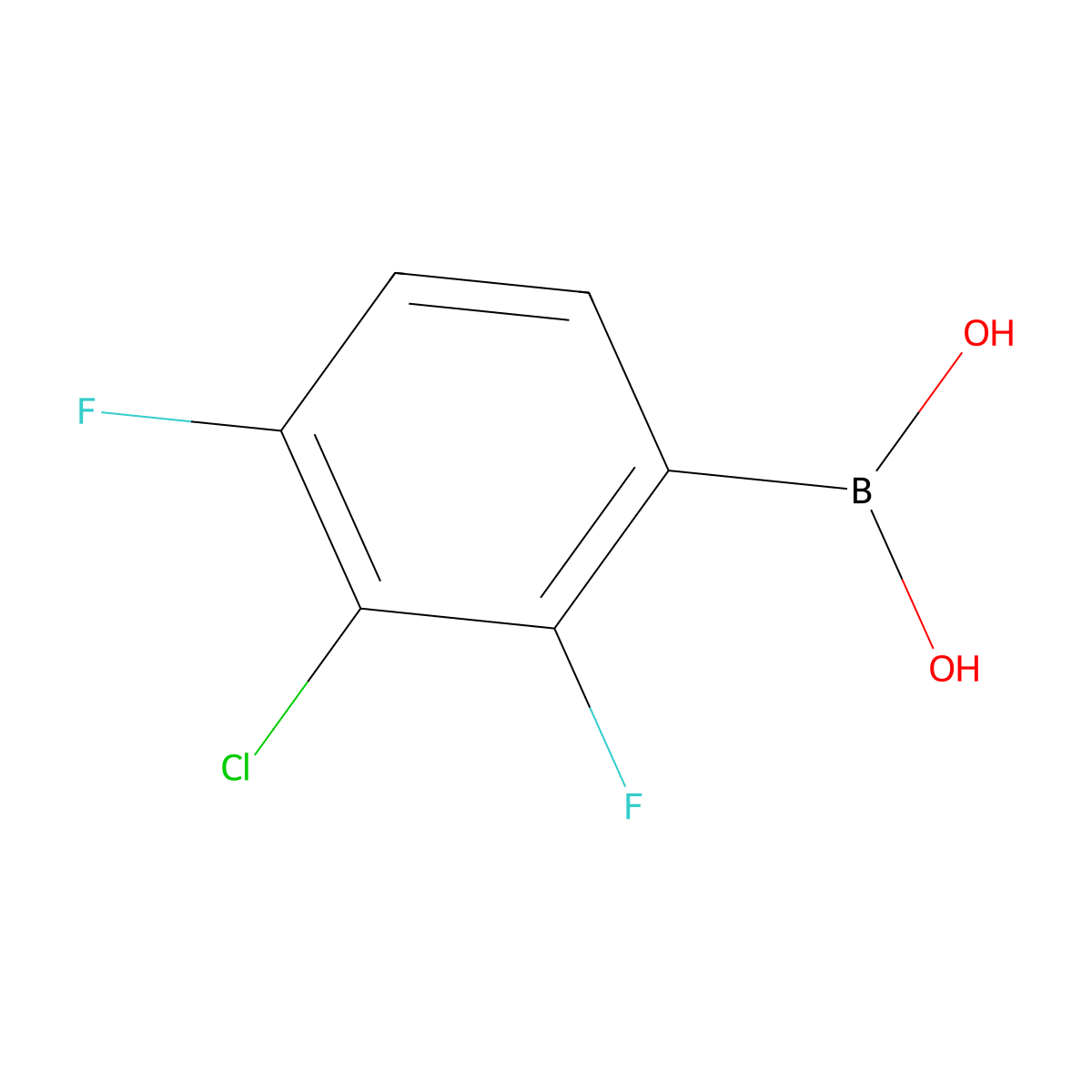 (3-Chloro-2,4-difluorophenyl)boronic acid molecular structure, CAS 1310384-18-9