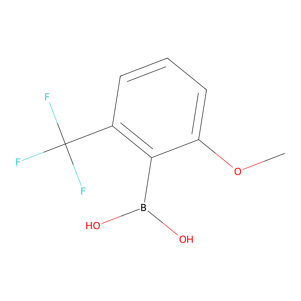 2-Methoxy-6-(trifluoromethyl)benzeneboronic acid molecular structure, CAS 1310384-19-0