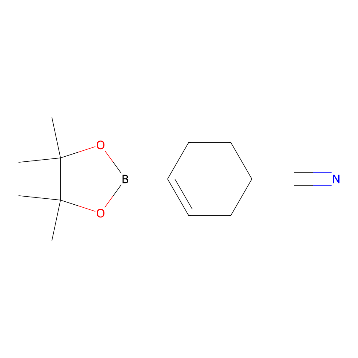 (4-Cyanocyclohex-1-en-1-yl)boronic acid pinacol ester molecular structure, CAS 1310384-20-3