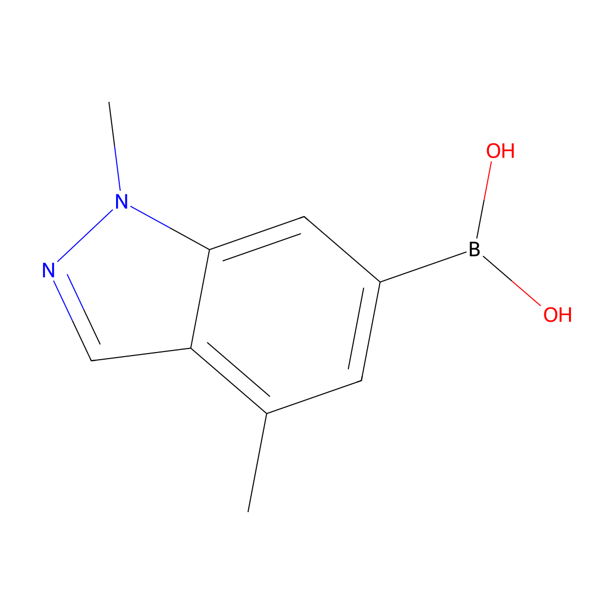 1,4-Dimethyl-1H-indazole-6-boronic acid molecular structure, CAS 1310384-21-4