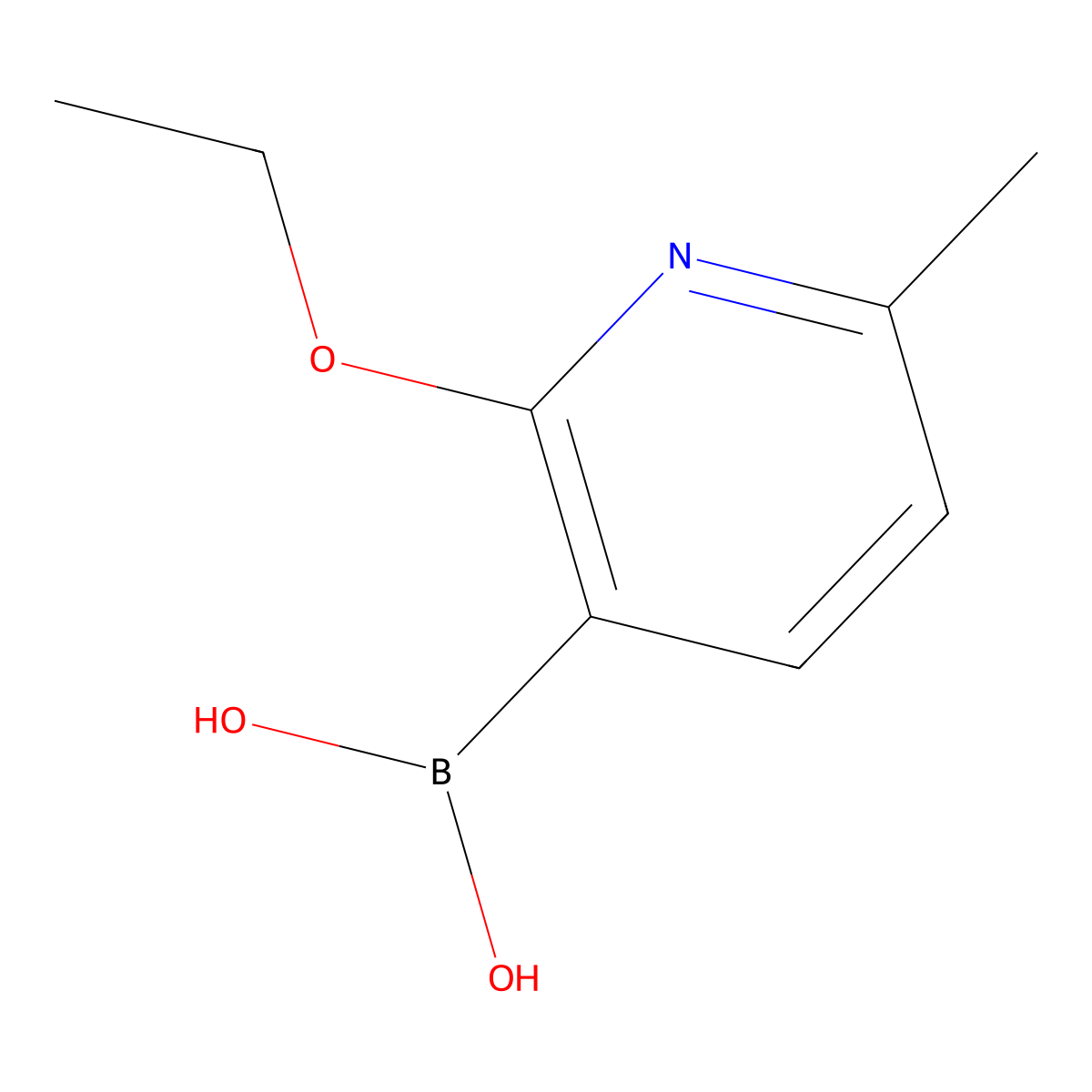 (2-Ethoxy-6-methylpyridin-3-yl)boronic acid molecular structure, CAS 1310384-30-5