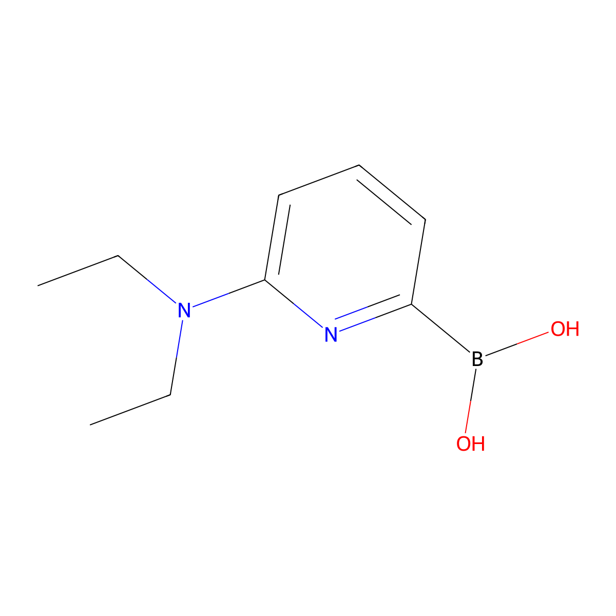(6-(Diethylamino)pyridin-2-yl)boronic acid molecular structure, CAS 1310384-32-7