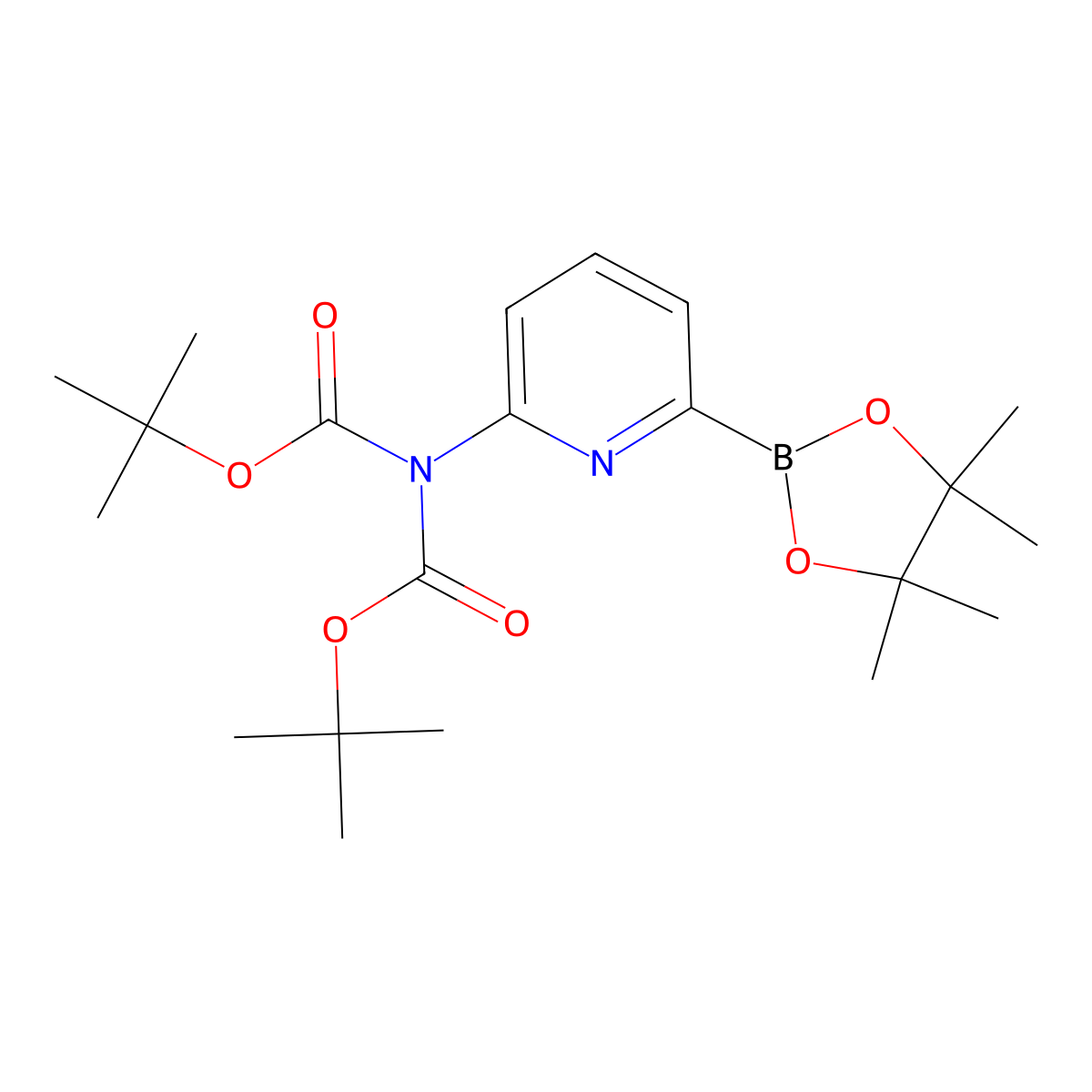 6-(Di-Boc-Amino)pyridine-2-boronic acid pinacol ester molecular structure, CAS 1310384-87-2