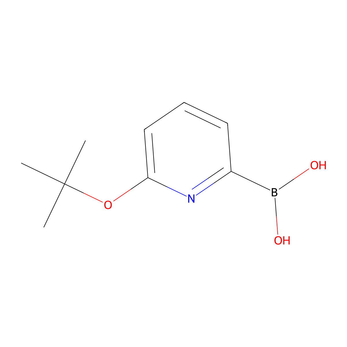 (6-(tert-Butoxy)pyridin-2-yl)boronic acid molecular structure, CAS 1310384-88-3