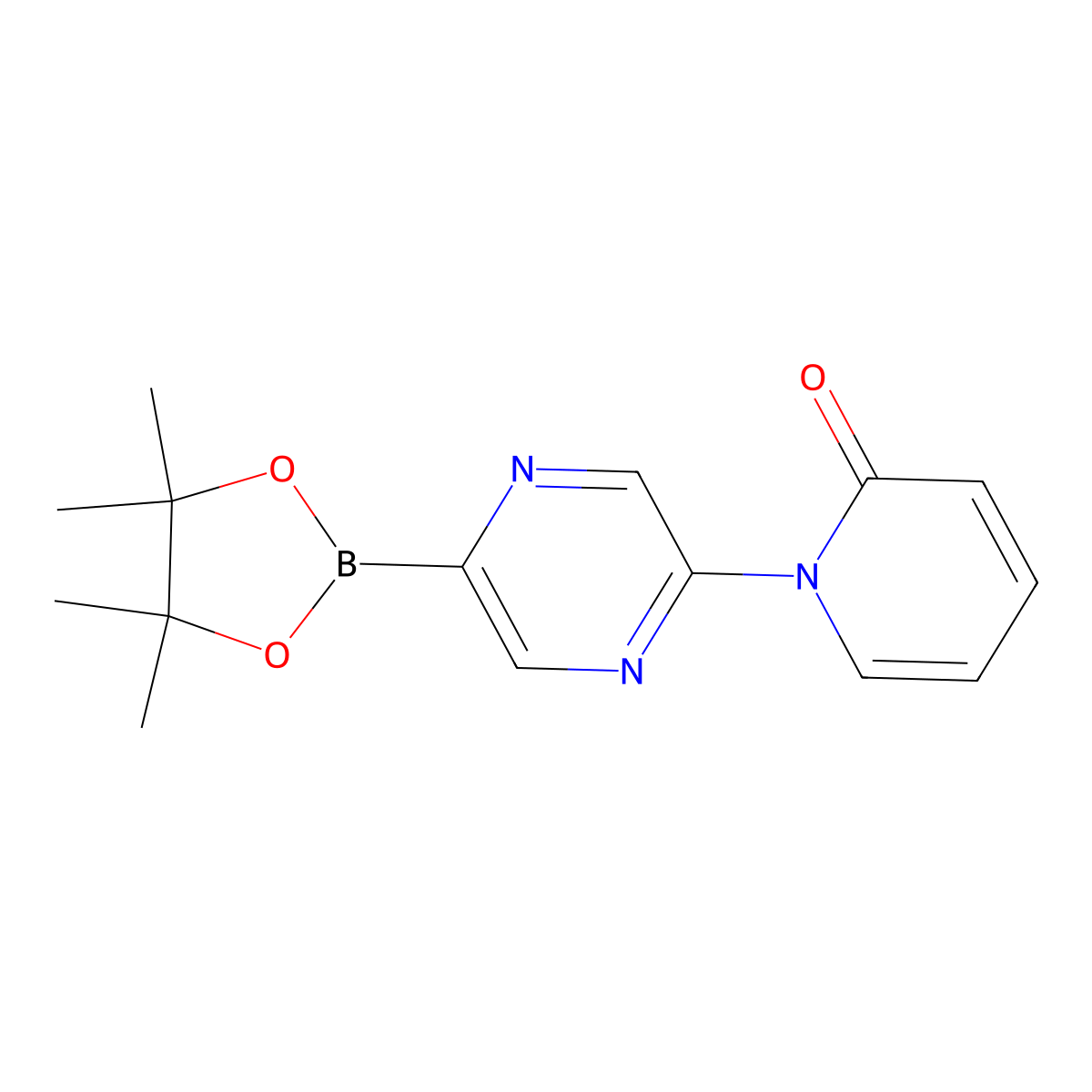 5-(1H-Pyridin-2-one)pyrazine-2-boronic acid pinacol ester molecular structure, CAS 1310384-95-2