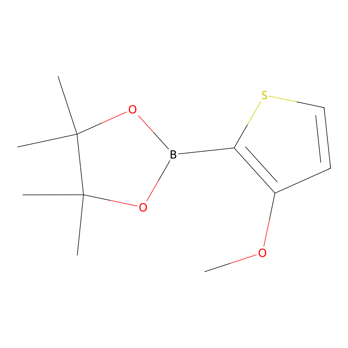2-(3-Methoxythiophen-2-yl)-4,4,5,5-tetramethyl-1,3,2-dioxaborolane molecular structure, CAS 1310384-98-5