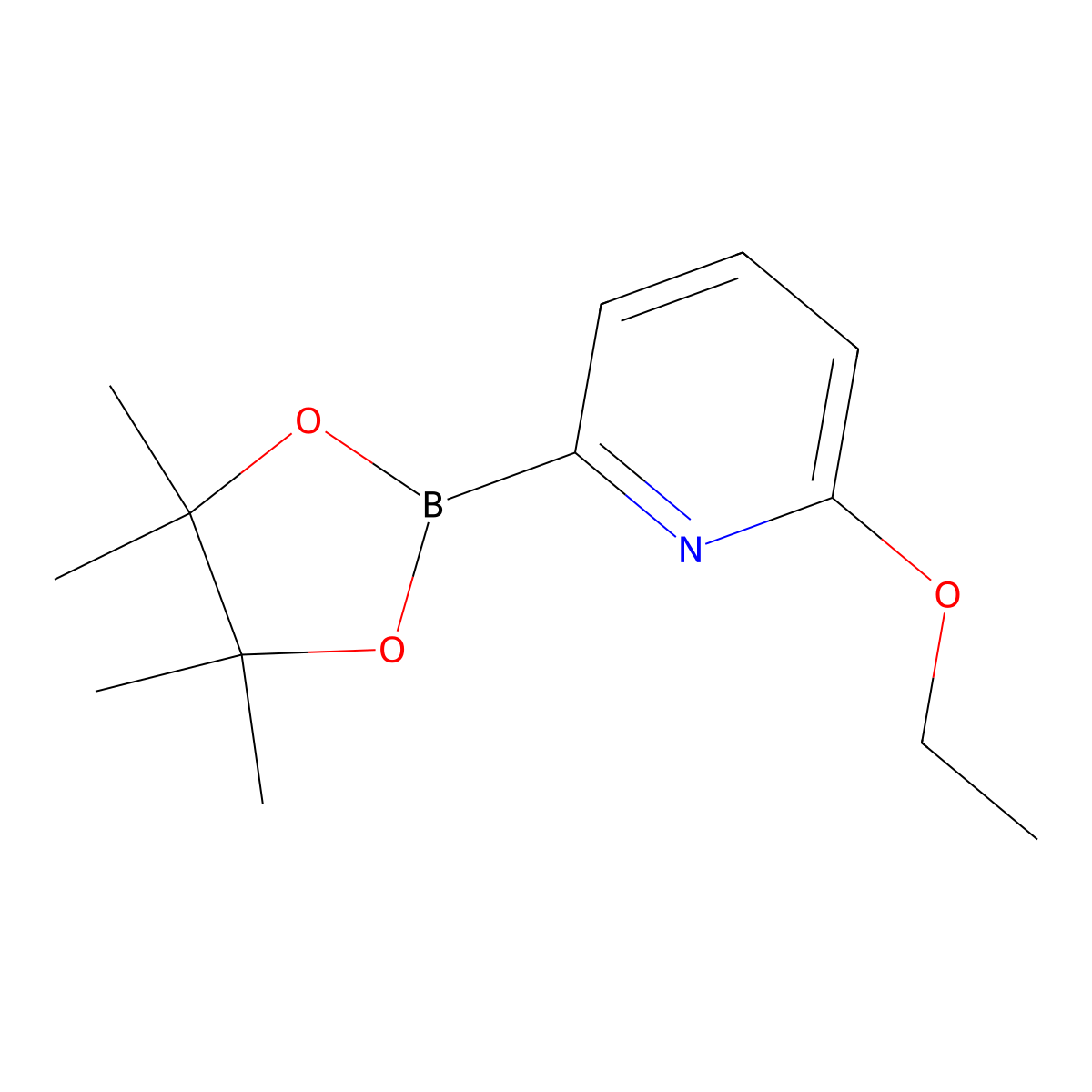 2-Ethoxy-6-(4,4,5,5-tetramethyl-1,3,2-dioxaborolan-2-yl)pyridine molecular structure, CAS 1310385-03-5