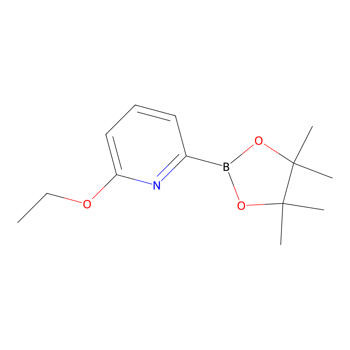2-Ethoxy-6-(4,4,5,5-tetramethyl-1,3,2-dioxaborolan-2-yl)pyridine molecular structure, CAS 1310385-03-5