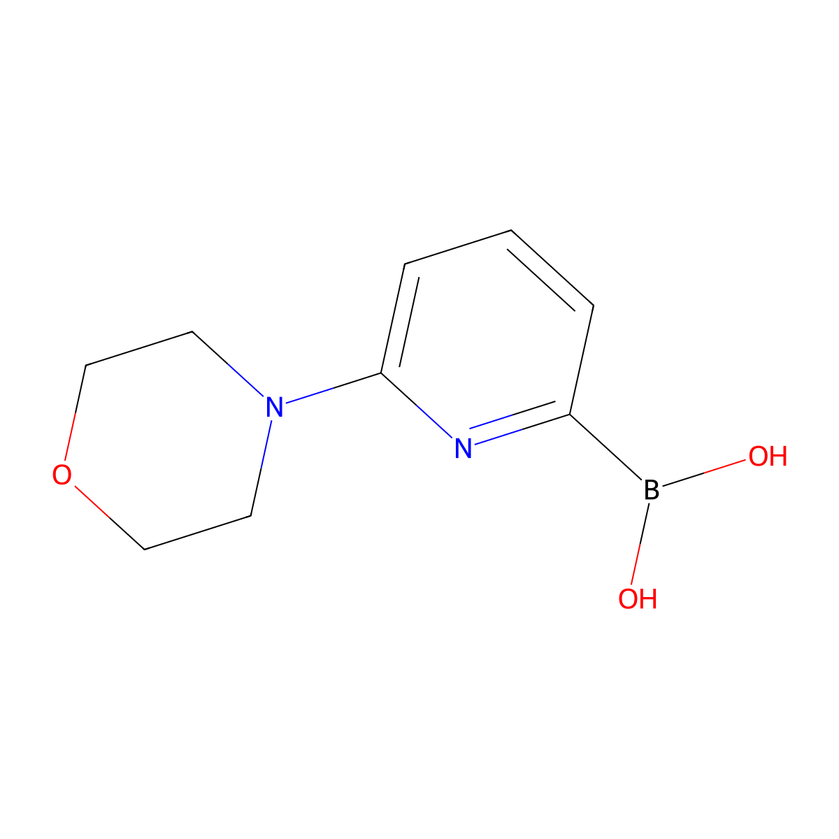 (6-Morpholinopyridin-2-yl)boronic acid molecular structure, CAS 1310385-04-6