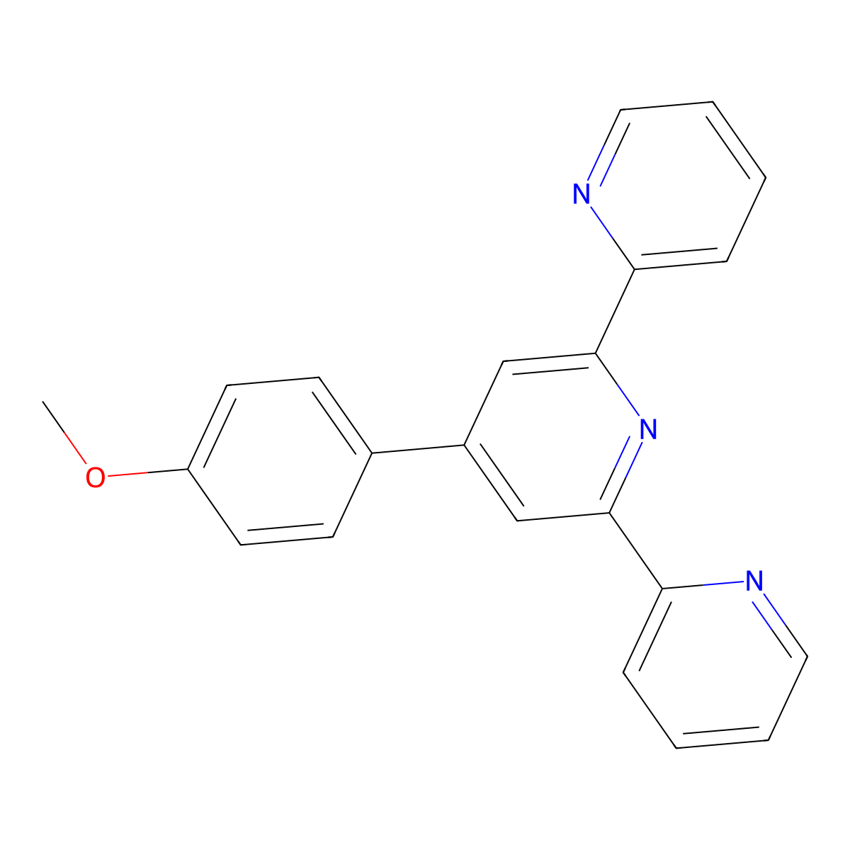 4'-(4-Methoxyphenyl)-2,2':6',2''-terpyridine molecular structure, CAS 13104-56-8