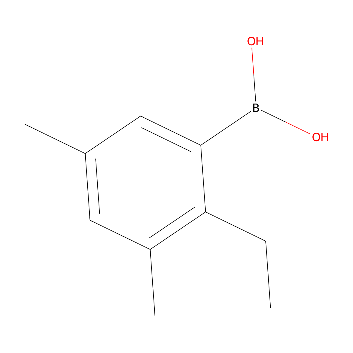 (2-Ethyl-3,5-dimethylphenyl)boronic acid molecular structure, CAS 1310403-92-9