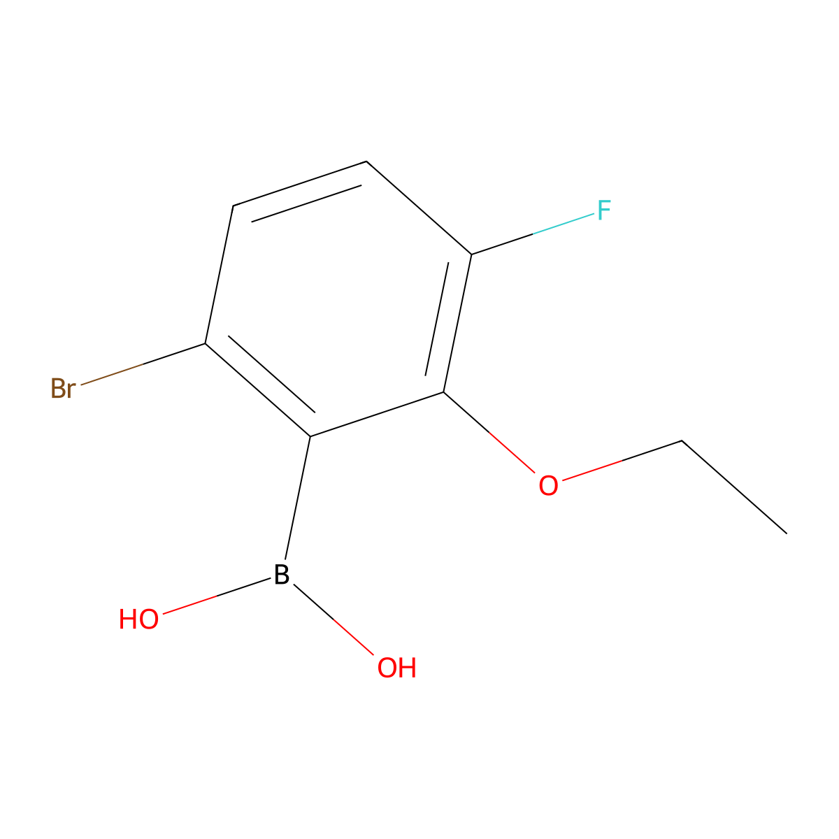 (6-Bromo-2-ethoxy-3-fluorophenyl)boronic acid molecular structure, CAS 1310403-98-5