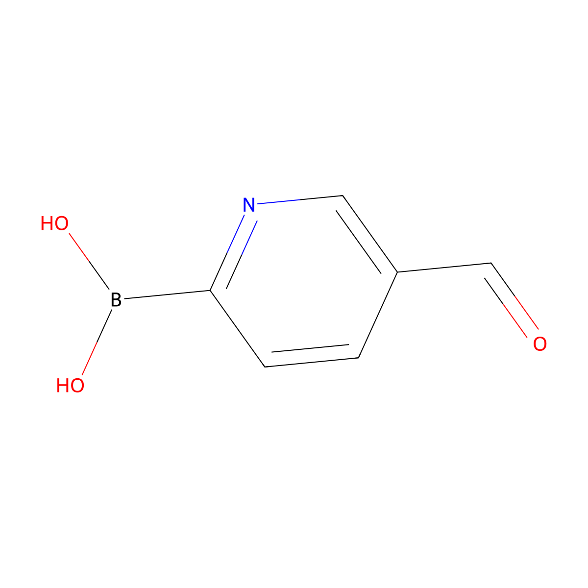 B-(5-Formyl-2-pyridinyl)boronic acid molecular structure, CAS 1310404-07-9