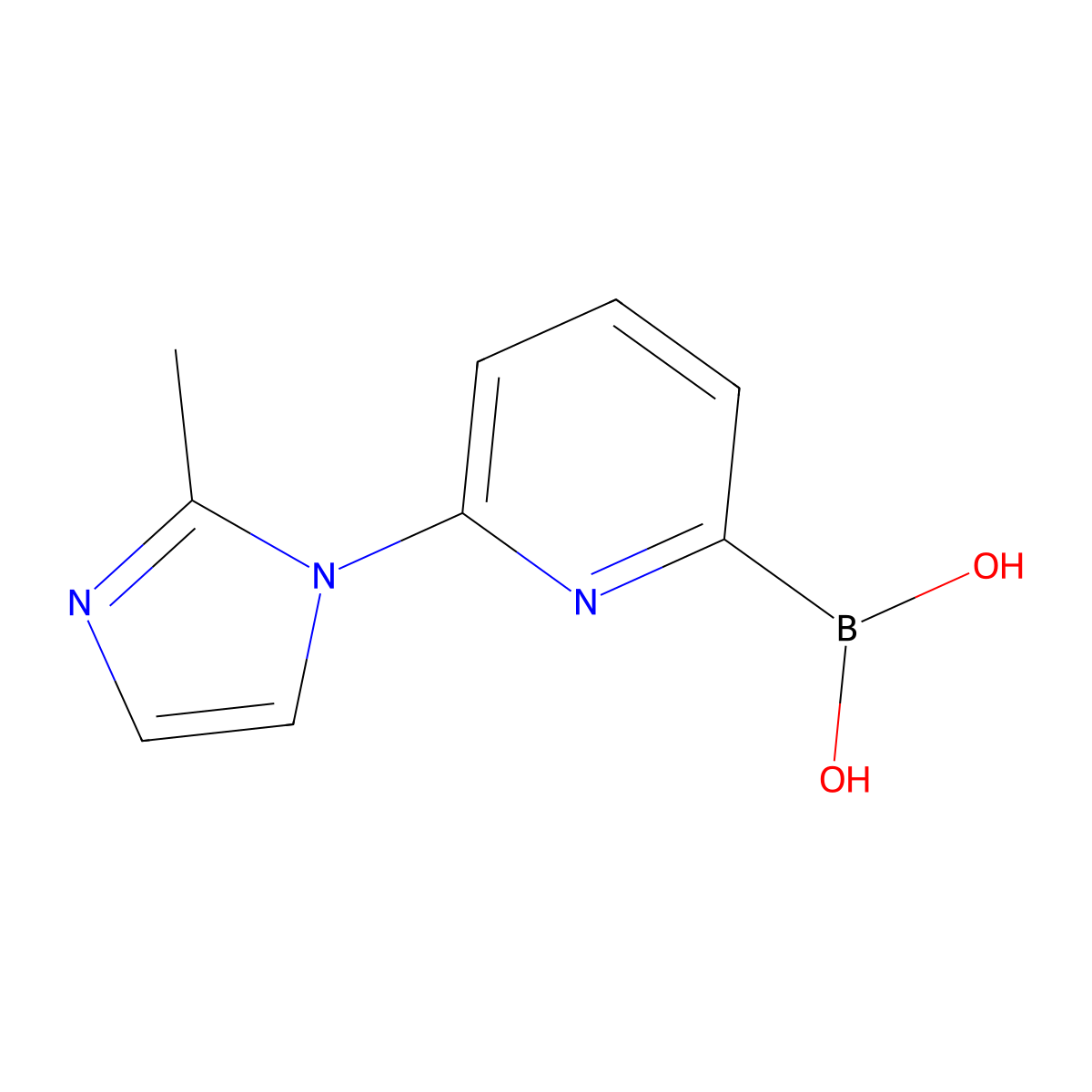 (6-(2-Methyl-1H-imidazol-1-yl)pyridin-2-yl)boronic acid molecular structure, CAS 1310404-10-4