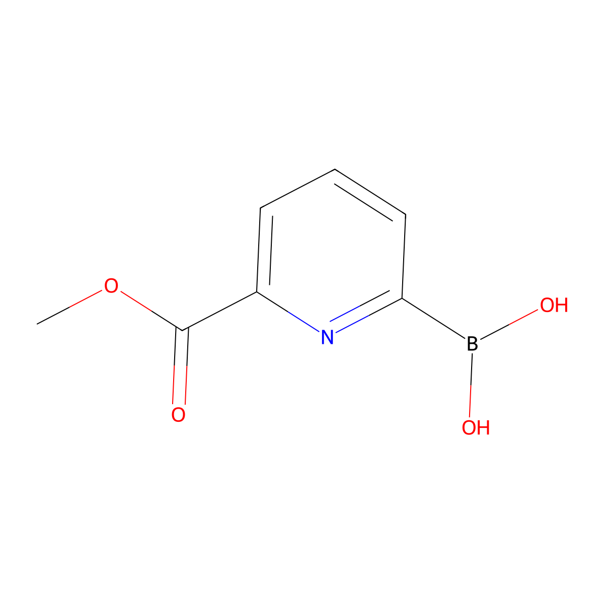 (6-(Methoxycarbonyl)pyridin-2-yl)boronic acid molecular structure, CAS 1310404-17-1