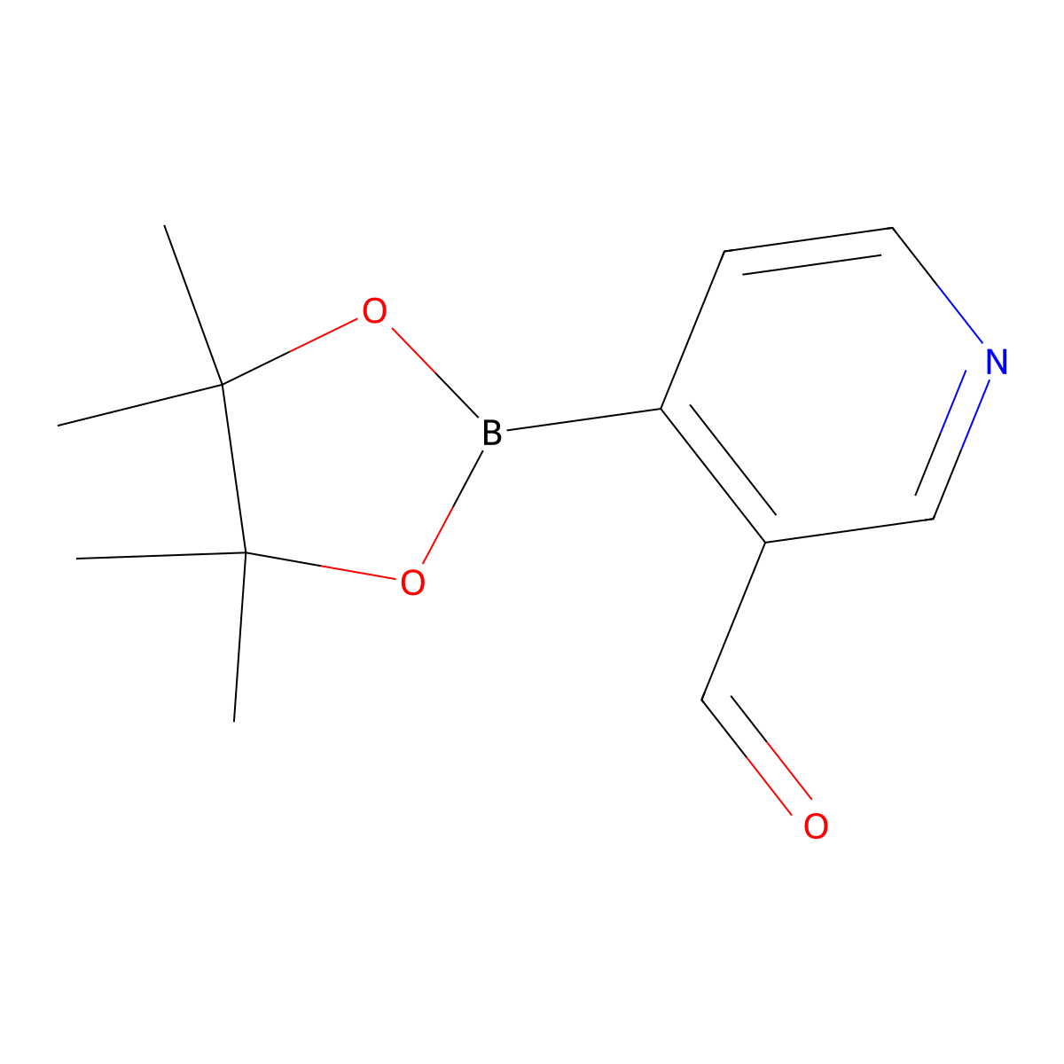4-(4,4,5,5-Tetramethyl-1,3,2-dioxaborolan-2-yl)nicotinaldehyde molecular structure, CAS 1310404-20-6