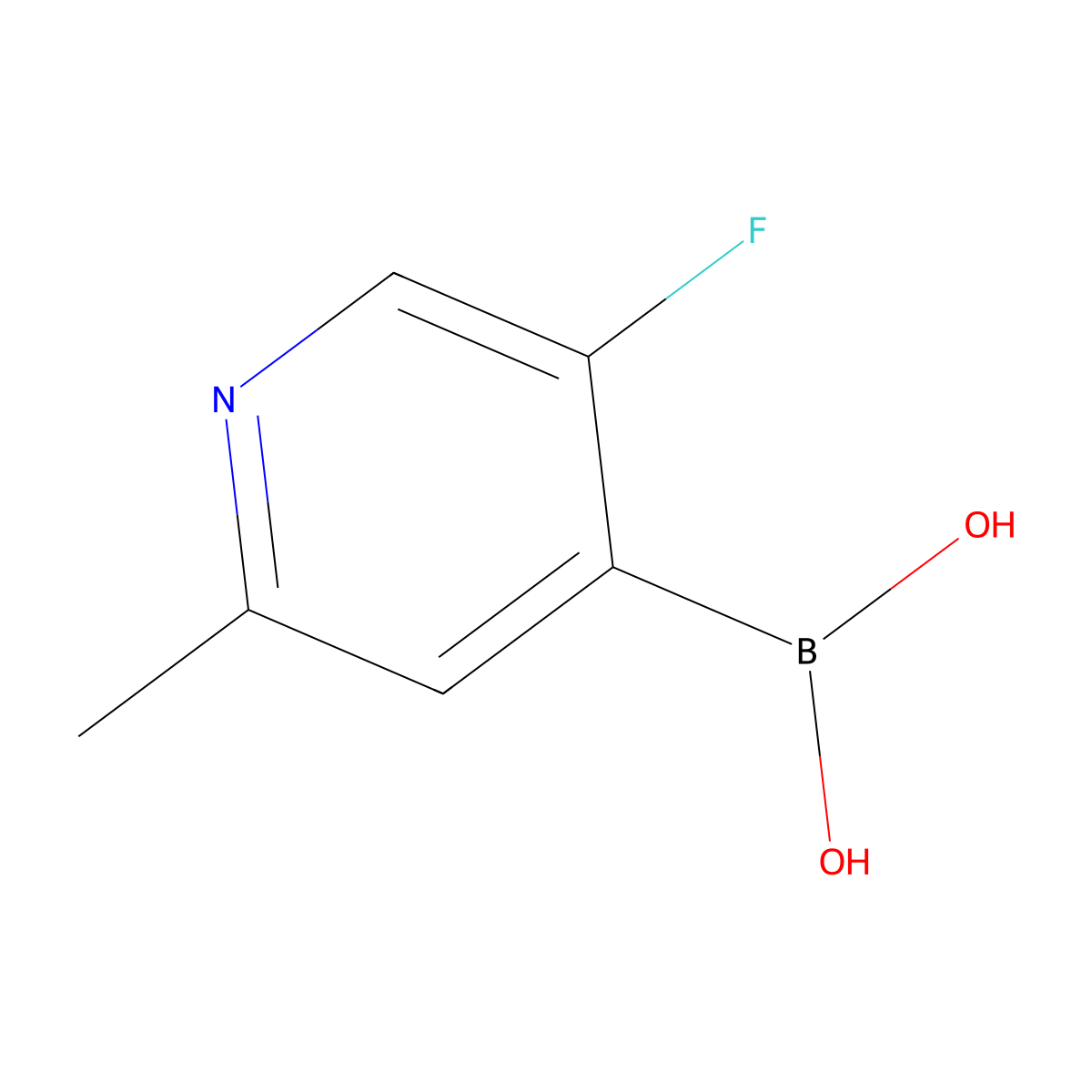 5-Fluoro-2-methylpyridine-4-boronic acid molecular structure, CAS 1310404-23-9