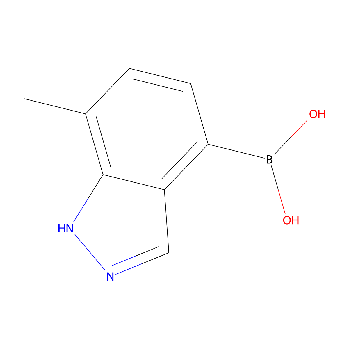 7-Methyl-1H-indazole-4-boronic acid molecular structure, CAS 1310404-46-6