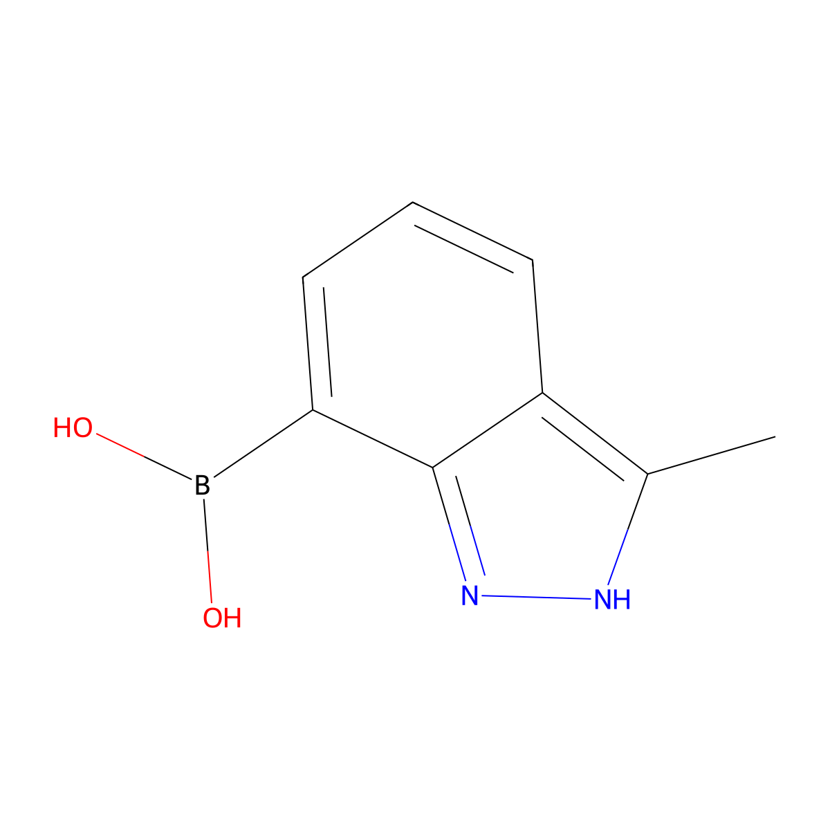 (3-Methyl-1H-indazol-7-YL)boronic acid molecular structure, CAS 1310404-47-7