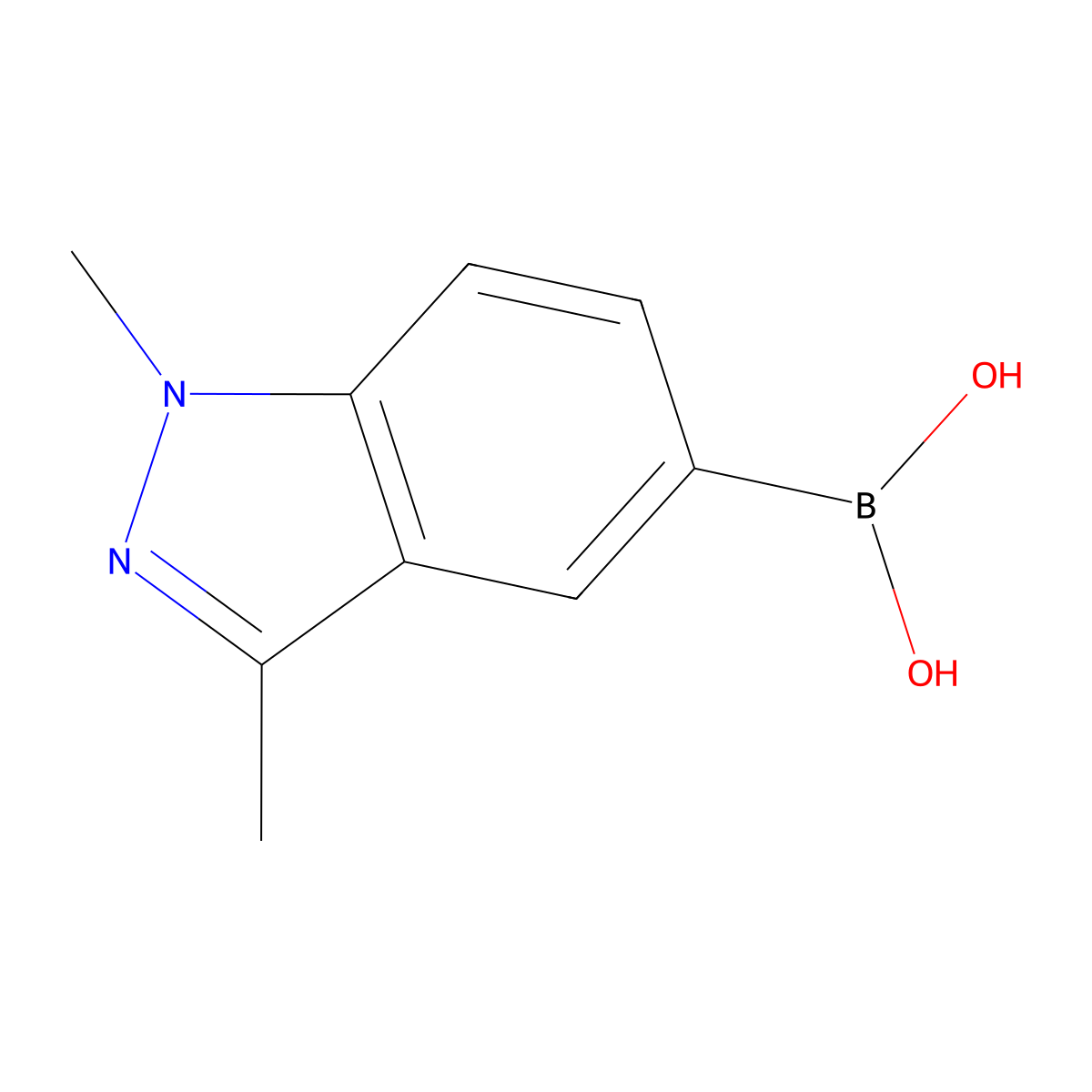 1,3-Dimethyl-1H-indazole-5-boronic acid molecular structure, CAS 1310404-48-8