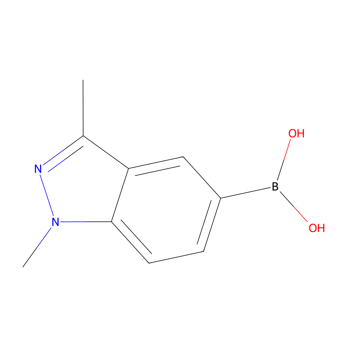 1,3-Dimethyl-1H-indazole-5-boronic acid molecular structure, CAS 1310404-48-8