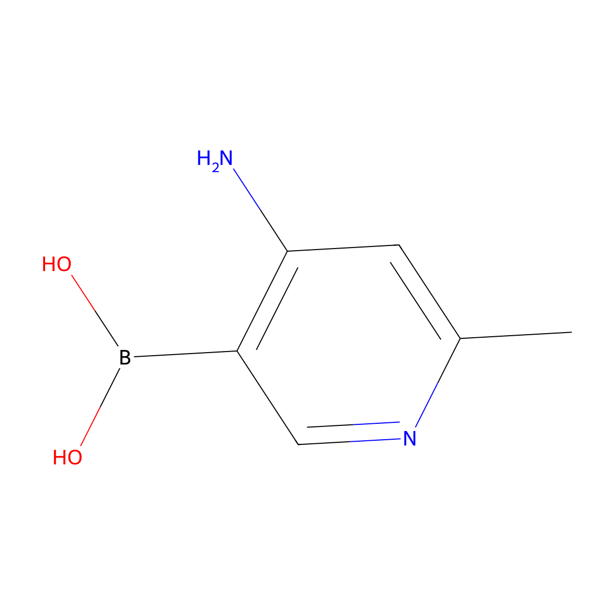 (4-Amino-6-methylpyridin-3-yl)boronic acid molecular structure, CAS 1310404-54-6
