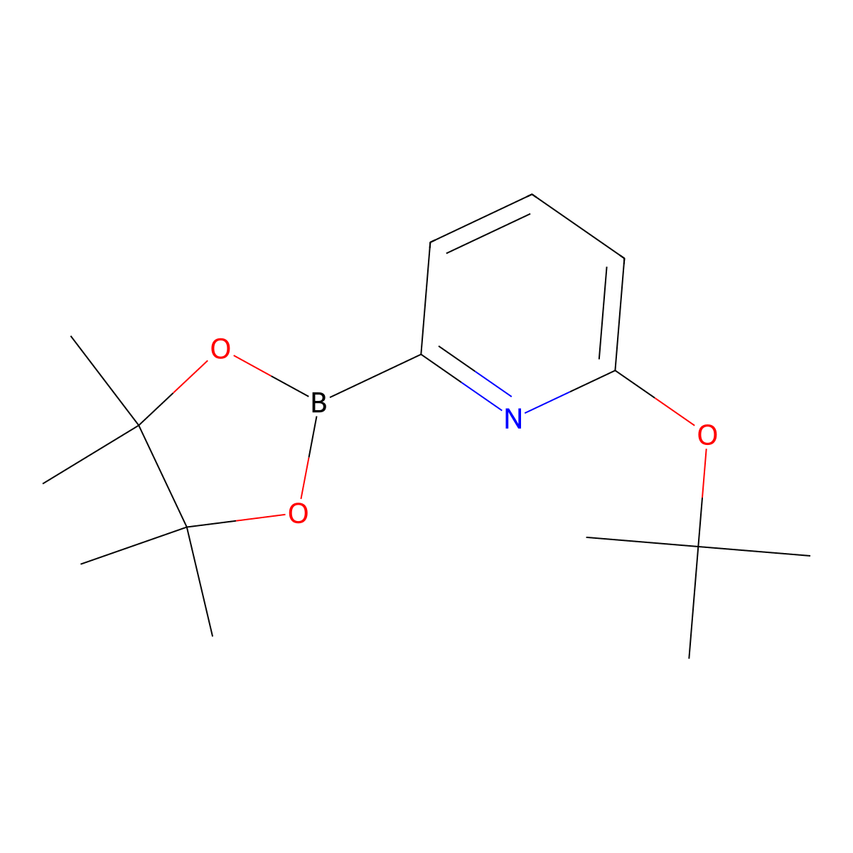 2-(tert-Butoxy)-6-(4,4,5,5-tetramethyl-1,3,2-dioxaborolan-2-yl)pyridine molecular structure, CAS 1310404-55-7