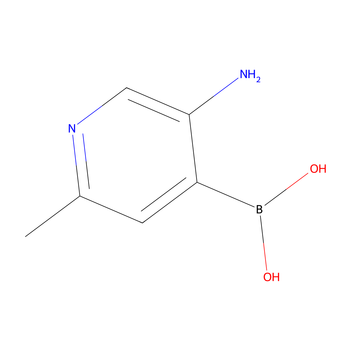 (5-Amino-2-methylpyridin-4-yl)boronic acid molecular structure, CAS 1310404-60-4