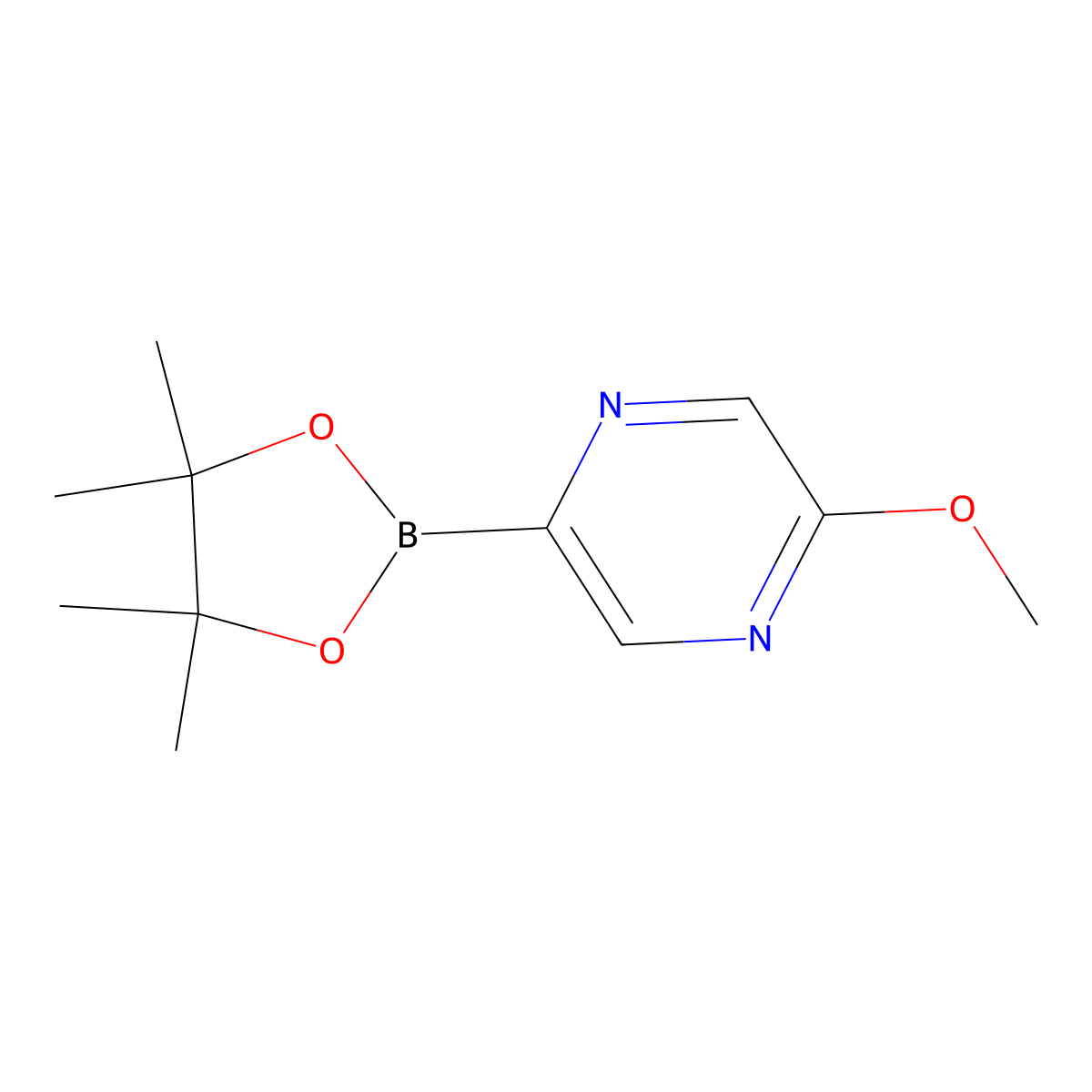 2-Methoxy-5-(4,4,5,5-tetramethyl-1,3,2-dioxaborolan-2-YL)pyrazine molecular structure, CAS 1310404-63-7