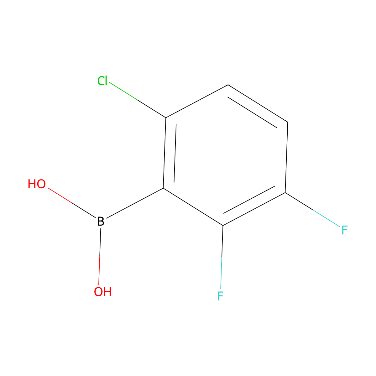 (6-Chloro-2,3-difluorophenyl)boronic acid molecular structure, CAS 1310404-70-6