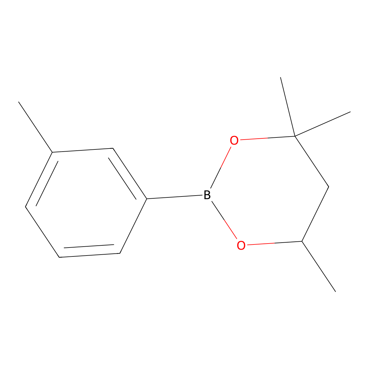 4,4,6-Trimethyl-2-(3-methylphenyl)-1,3,2-dioxaborinane molecular structure, CAS 1310404-79-5