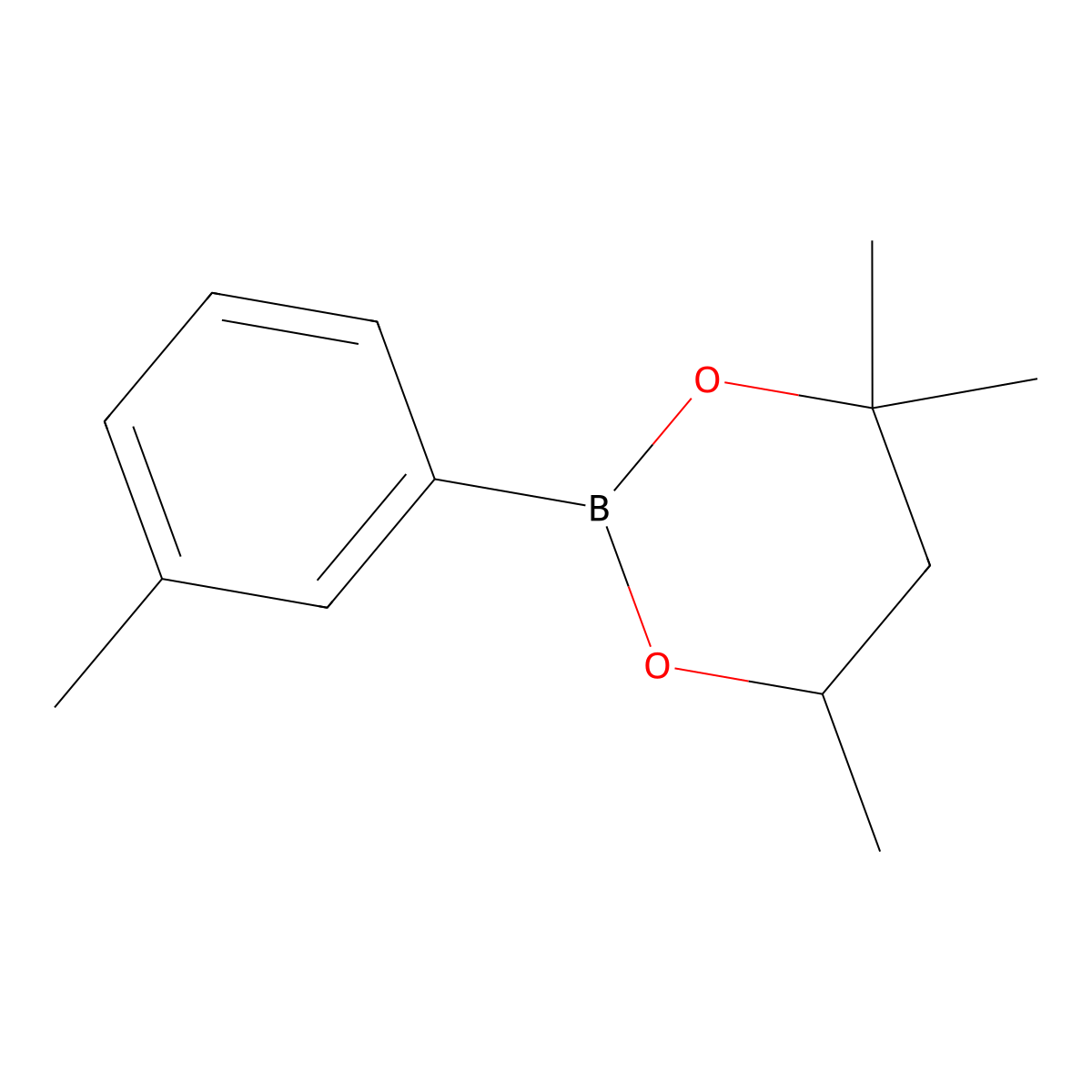 4,4,6-Trimethyl-2-(3-methylphenyl)-1,3,2-dioxaborinane molecular structure, CAS 1310404-79-5
