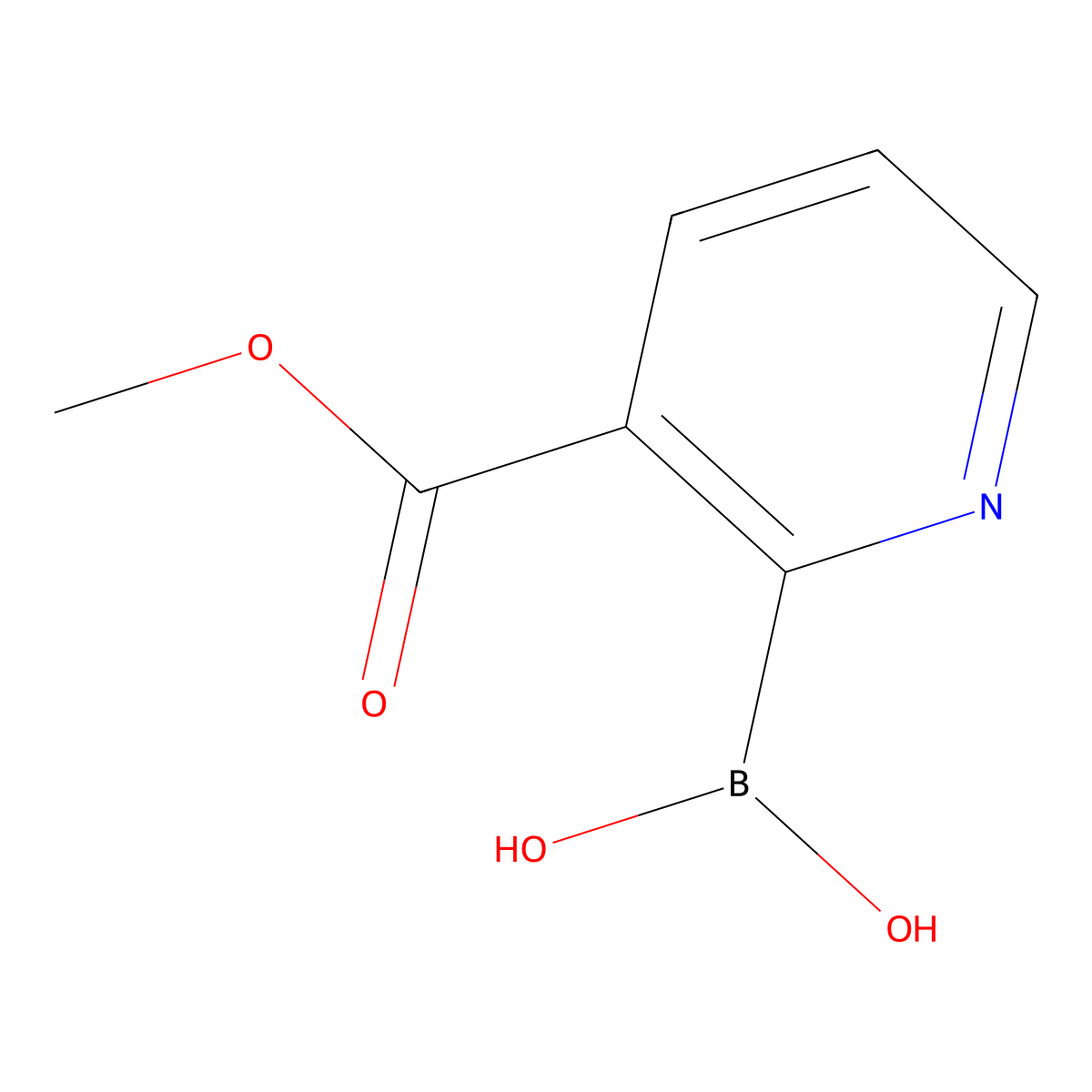 (3-(Methoxycarbonyl)pyridin-2-yl)boronic acid molecular structure, CAS 1310404-89-7