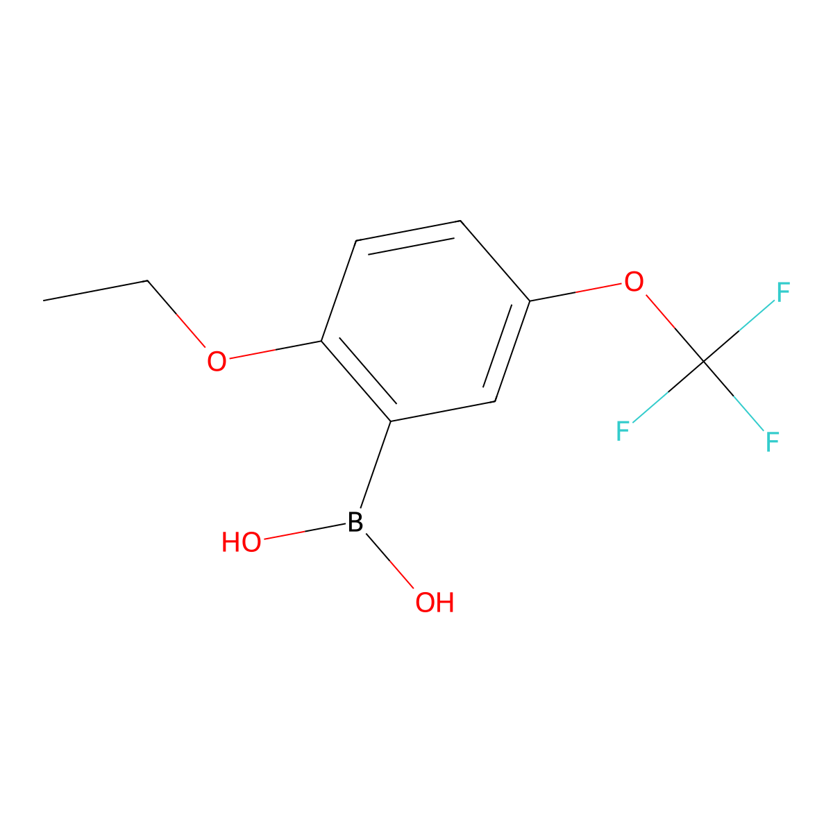 2-Ethoxy-5-(trifluoromethoxy)benzeneboronic acid molecular structure, CAS 1310405-00-5