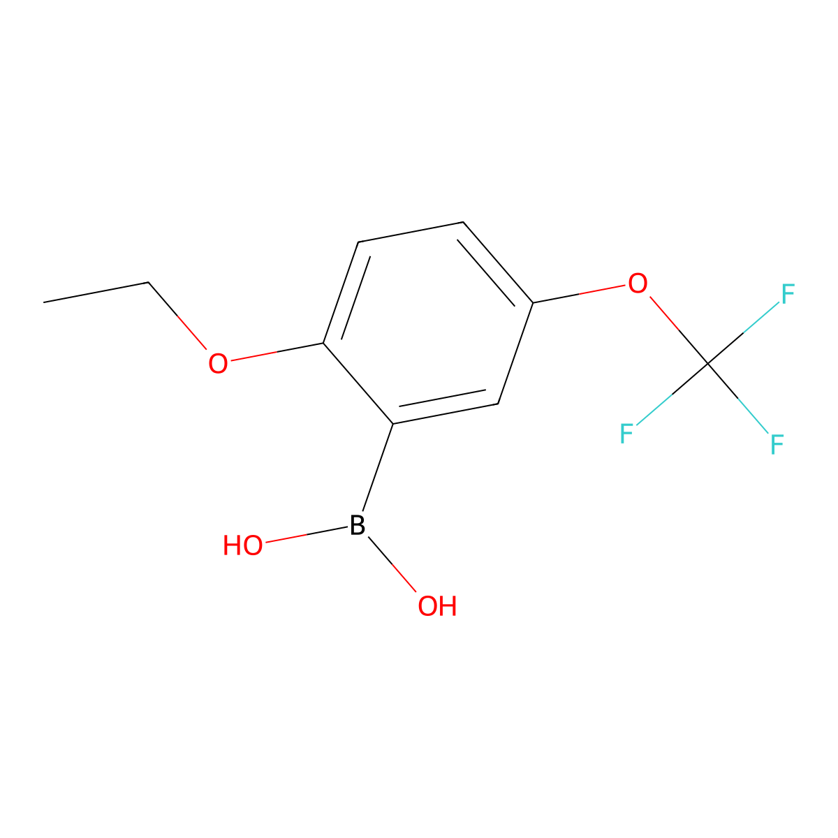 2-Ethoxy-5-(trifluoromethoxy)benzeneboronic acid molecular structure, CAS 1310405-00-5