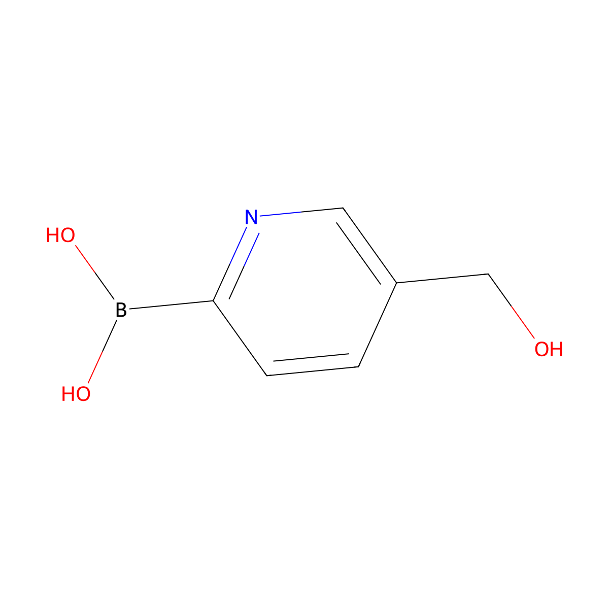 (5-(Hydroxymethyl)pyridin-2-yl)boronic acid molecular structure, CAS 1310405-01-6
