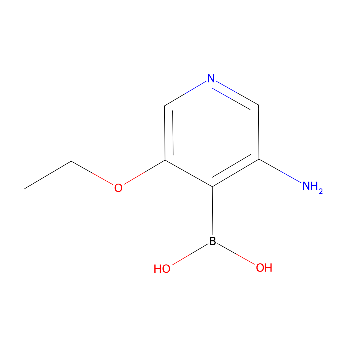 (3-Amino-5-ethoxypyridin-4-yl)boronic acid molecular structure, CAS 1310405-08-3