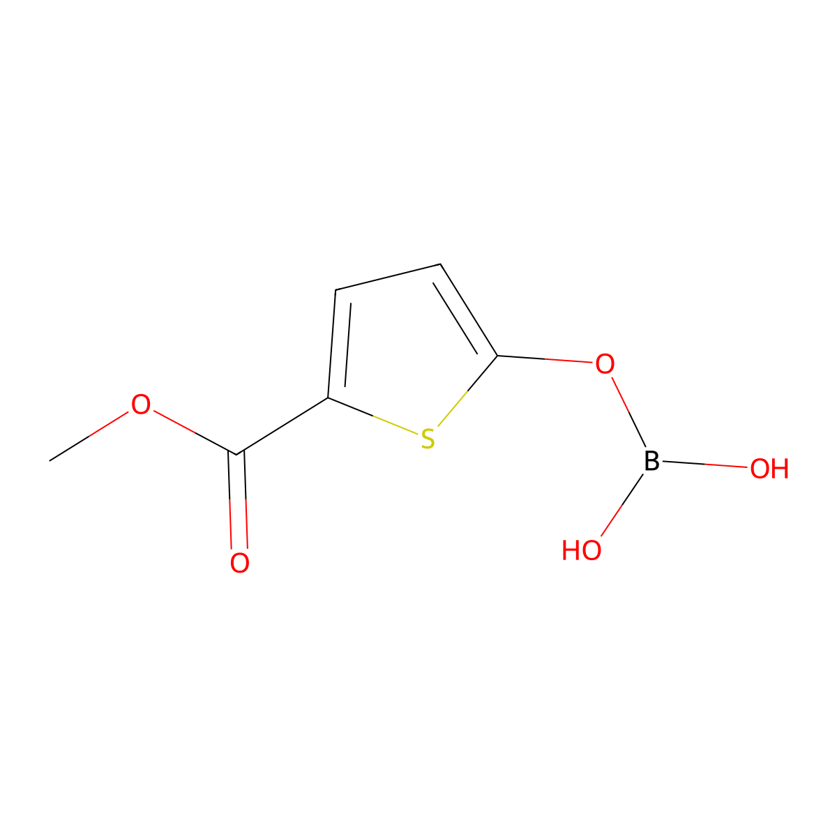 Methyl 5-(boronooxy)thiophene-2-carboxylate molecular structure, CAS 1310405-27-6