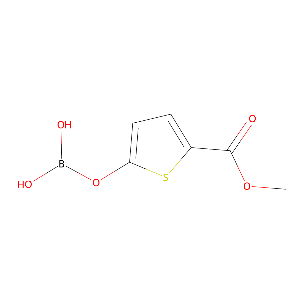 Methyl 5-(boronooxy)thiophene-2-carboxylate molecular structure, CAS 1310405-27-6