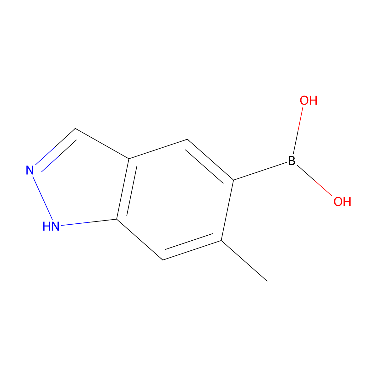 6-Methyl-1H-indazole-5-boronic acid molecular structure, CAS 1310405-35-6