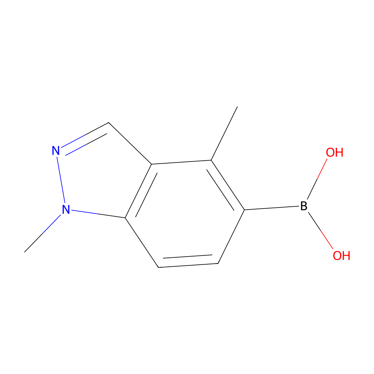 1,4-Dimethyl-1H-indazole-5-boronic acid molecular structure, CAS 1310405-36-7