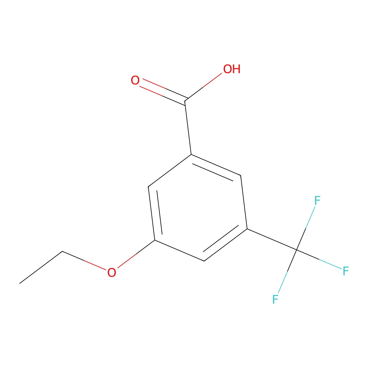 3-Ethoxy-5-(trifluoromethyl)benzoic acid molecular structure, CAS 1310416-50-2