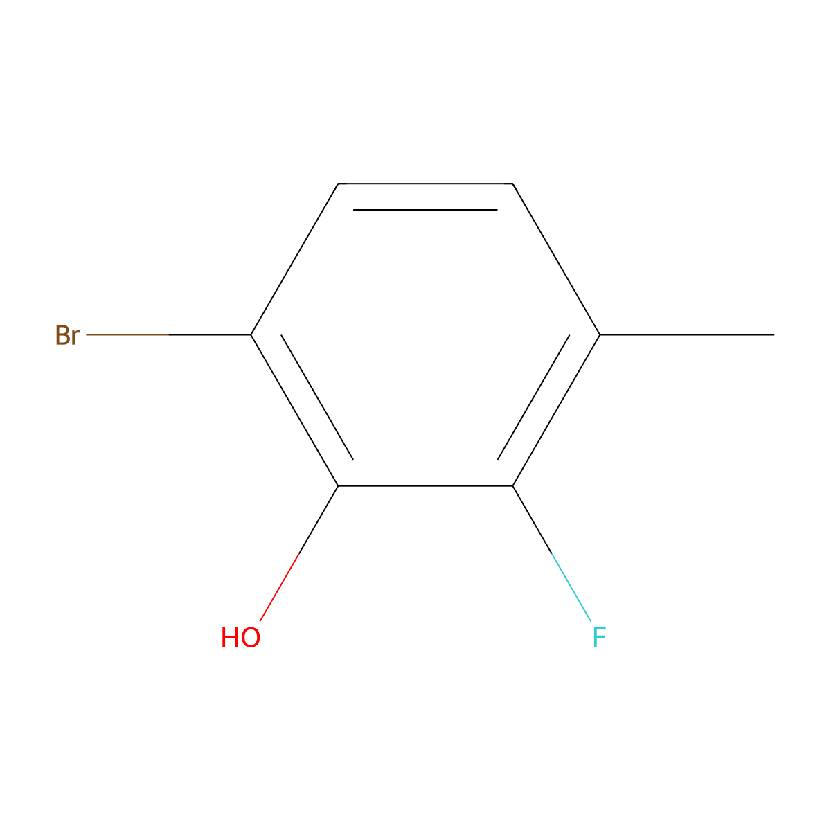 6-Bromo-2-fluoro-3-methylphenol molecular structure, CAS 1310416-52-4