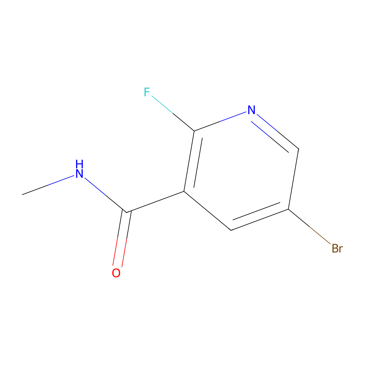 5-Bromo-2-fluoro-N-methylnicotinamide molecular structure, CAS 1310416-54-6