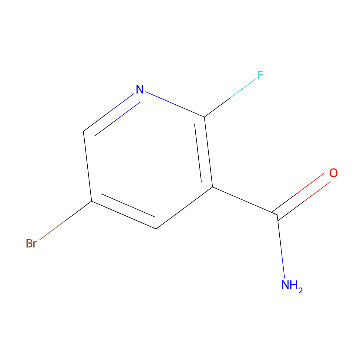 5-Bromo-2-fluoronicotinamide molecular structure, CAS 1310416-55-7