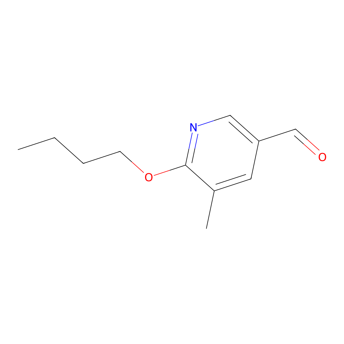 2-Butoxy-3-methylpyridine-5-carboxaldehyde molecular structure, CAS 1310416-56-8