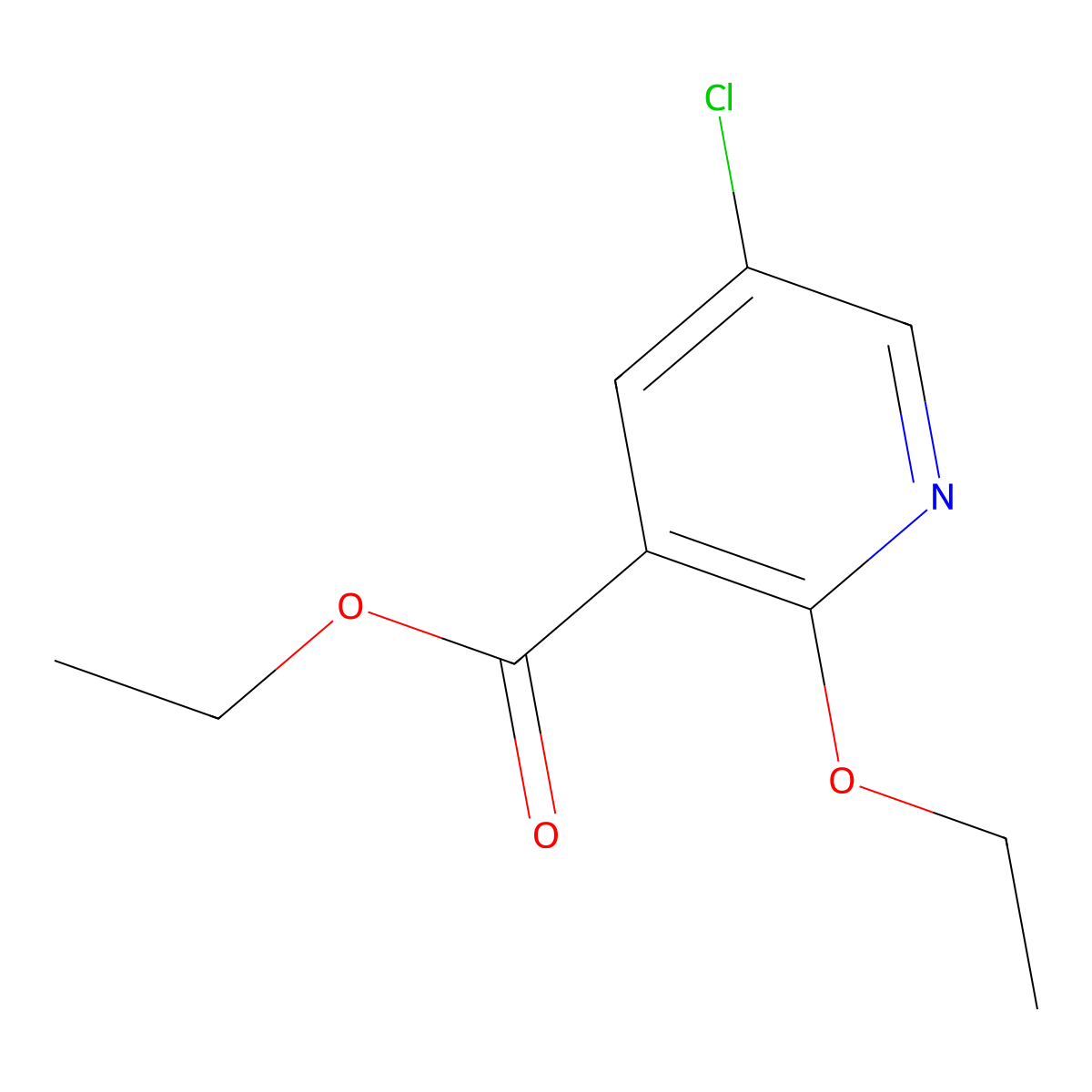 Ethyl 5-chloro-2-ethoxypyridine-3-carboxylate molecular structure, CAS 1310416-61-5